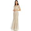 image:imageAdrianna Papell Womens Beaded Gown with GodetsOcean Dream