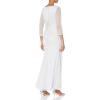 image:imageAdrianna Papell Womens Beaded Gown with SleevesCloud