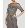 image:imageAdrianna Papell Womens Beaded Illusion Dress  Long Sequin Evening Dress with Fitted Bodice amp Tulle Skirt OverlayLead