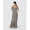 image:imageAdrianna Papell Womens Beaded Illusion Dress  Long Sequin Evening Dress with Fitted Bodice amp Tulle Skirt OverlayLead