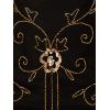 image:imageAdrianna Papell Womens Beaded Illusion Neck DressBlackGold