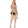 image:imageAdrianna Papell Womens Beaded Lace DressBiscotti