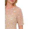 image:imageAdrianna Papell Womens Beaded Long 3D Floral DressBiscotti