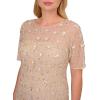 image:imageAdrianna Papell Womens Beaded Long 3D Floral DressBiscotti