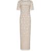 image:imageAdrianna Papell Womens Beaded Long 3D Floral DressMarble