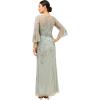 image:imageAdrianna Papell Womens Beaded Long GownAqua Dust