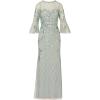 image:imageAdrianna Papell Womens Beaded Long GownAqua Dust