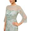 image:imageAdrianna Papell Womens Beaded Long GownAqua Dust