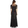 image:imageAdrianna Papell Womens Beaded Long GownBlack