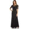 image:imageAdrianna Papell Womens Beaded Long GownBlack