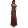 image:imageAdrianna Papell Womens Beaded Long GownDark Burgundy