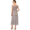 image:imageAdrianna Papell Womens Beaded Long GownSilver Mist