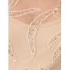 image:imageAdrianna Papell Womens Beaded Long Sleeve GownBiscotti