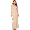 image:imageAdrianna Papell Womens Beaded Long Sleeve GownBiscotti