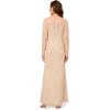 image:imageAdrianna Papell Womens Beaded Long Sleeve GownBiscotti