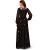 image:imageAdrianna Papell Womens Beaded Long Sleeve GownBlack Multi