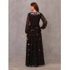 image:imageAdrianna Papell Womens Beaded Long Sleeve GownBlack Multi