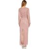 image:imageAdrianna Papell Womens Beaded Long Sleeve GownCandied Ginger