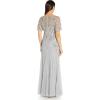 image:imageAdrianna Papell Womens Beaded Mermaid GownBlue Heather