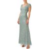 image:imageAdrianna Papell Womens Beaded Mermaid GownSpecial Occasion DressGrey