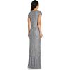 image:imageAdrianna Papell Womens Beaded Mermaid GownSpecial Occasion DressSterling