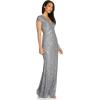 image:imageAdrianna Papell Womens Beaded Mermaid GownSpecial Occasion DressSterling