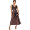 image:imageAdrianna Papell Womens Beaded Mesh DressSpecial Occasion DressNavyRosegold