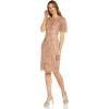 image:imageAdrianna Papell Womens Beaded Mesh Sheath DressRose Gold