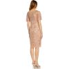 image:imageAdrianna Papell Womens Beaded Mesh Sheath DressRose Gold