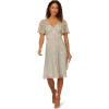 image:imageAdrianna Papell Womens Beaded Midi Dress  Sequin Cocktail Dress with Flutter Sleeves amp Raised Floral Embellishments