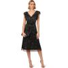 image:imageAdrianna Papell Womens Beaded Midi DressBlackGunmetal