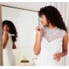 image:imageAdrianna Papell Womens Beaded Mock Neck CocktailIvory