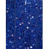 image:imageAdrianna Papell Womens Beaded Off Shoulder GownBrilliant Sapphire