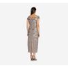 image:imageAdrianna Papell Womens Beaded Off Shoulder GownDeep Platinum