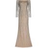 image:imageAdrianna Papell Womens Beaded Off Shoulder GownSterling