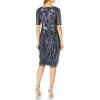 image:imageAdrianna Papell Womens Beaded Short DressLight Navy