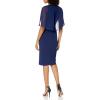 image:imageAdrianna Papell Womens Chiffon Capelet Short SheathLight Navy