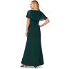 image:imageAdrianna Papell Womens Chiffon and Crepe Cascade Mermaid GownHunter