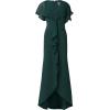 image:imageAdrianna Papell Womens Chiffon and Crepe Cascade Mermaid GownHunter