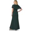 image:imageAdrianna Papell Womens Chiffon and Crepe Cascade Mermaid GownHunter
