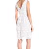 image:imageAdrianna Papell Womens Deep VNeck Fit and Flare Medallion LaceWhite