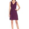 image:imageAdrianna Papell Womens Draped Jacket with Lace DressWinter Blackberry