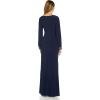 image:imageAdrianna Papell Womens Draped Jersey Beaded GownMidnight