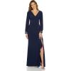 image:imageAdrianna Papell Womens Draped Jersey Beaded GownMidnight