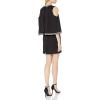 image:imageAdrianna Papell Womens Embroidered Cold Shoulder Knit Crop Sheath