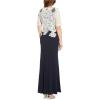 image:imageAdrianna Papell Womens Embroidered Crepe GownMidnightIvory