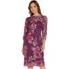 image:imageAdrianna Papell Womens Embroidered Lace Midi DressBurgundy Multi