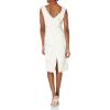 image:imageAdrianna Papell Womens Embroidered Lace Midi DressIvory