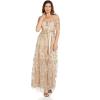 image:imageAdrianna Papell Womens Embroidered Long BallgownChampagne Gold