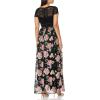 image:imageAdrianna Papell Womens Embroidered Long DressBlack Multi